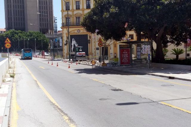 Obras en la avenida de Andaluca de Mlaga capital