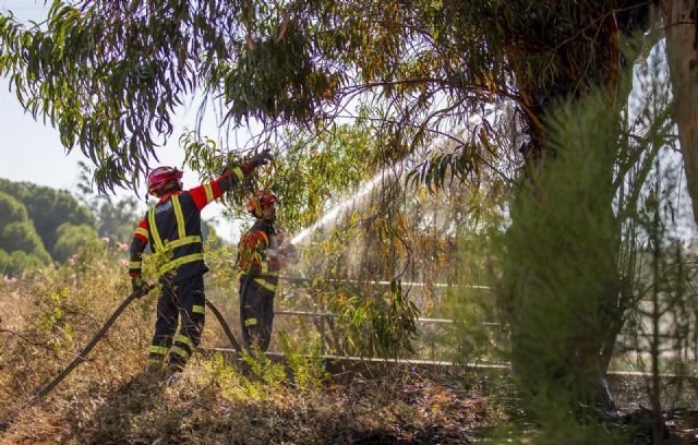 Labores de extincin del incendio forestal en el paraje de Olivargas de Almonaster la Real (Huelva) - A. Prez - Europa Press