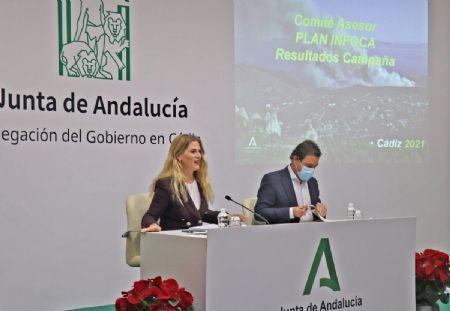 La delegada de la Junta de Andaluca en Cdiz, Ana Mestre, durante el Comit Asesor Provincial del Plan Infoca