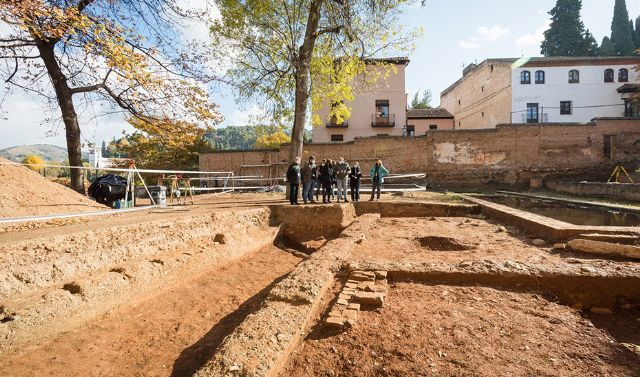 Estructura descubierta en el jardn de la Alamedilla de la Alhambra