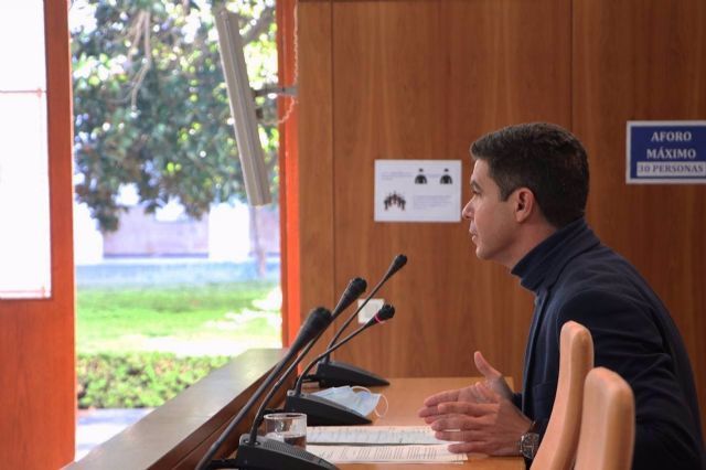 El portavoz parlamentario de Ciudadanos (Cs), Sergio Romero, en rueda de prensa.