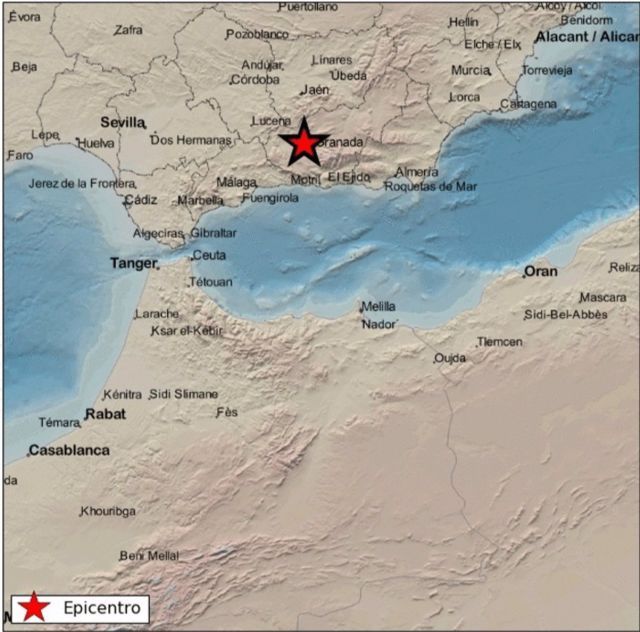 Sesmo de magnitud 3.3 registrado este lunes con epicentro en Chauchina (Granada)