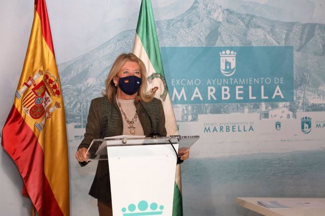 La alcaldesa de Marbella, ngeles Muoz, en rueda de prensa