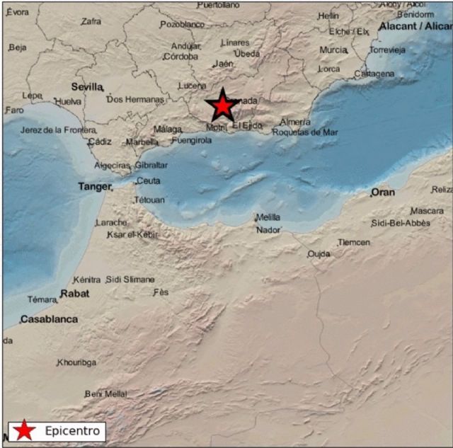 Terremoto de magnitud 2,5 y epicentro en Hutor Vega (Granada) registrado este lunes