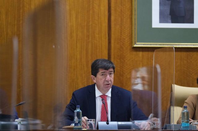 El vicepresidente de la Junta y consejero, Juan Marn, en una foto de archivo en comisin parlamentaria