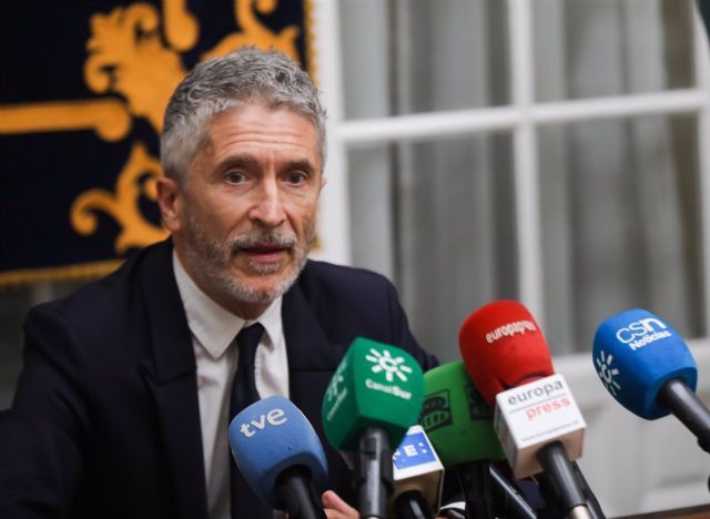 El ministro de Interior, Fernando Grande-Marlaska, este jueves en Sevilla