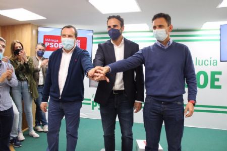 Jos Luis Ruiz Espejo, Daniel Prez y Jos Antonio Gmez, del PSOE de Mlaga