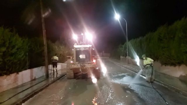 Trabajos de limpieza en Puente Tablas tras las avenidas de agua registradas en septiembre