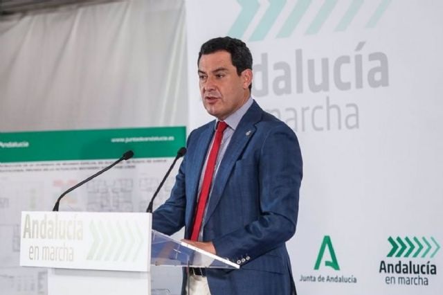 El presidente de la Junta de Andaluca, Juanma Moreno, este lunes en Cdiz