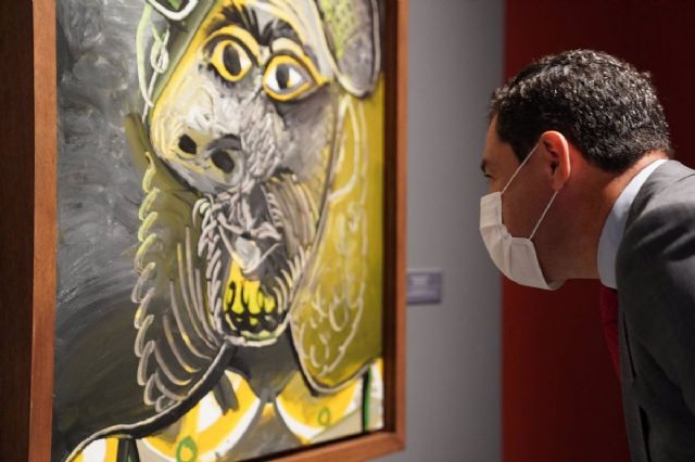 El presidente de la Junta de Andaluca, Juanma Moreno, ha asistido a la exposicin Cara a Cara. Picasso y los maestros antiguos