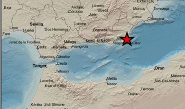 Mapa del IGN con la localizacin del sismo