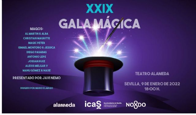 Cartel anunciador de la Gala Mgica que se celebrar en el Teatro Alameda
