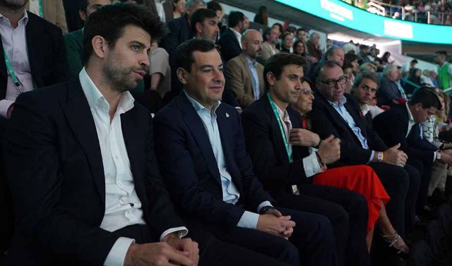  El presidente de la Junta, Juanma Moreno, asiste a la Final de la Copa Davis en Mlaga