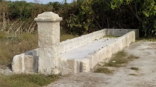 Pilar de la fuente del Cortijo Grande tras la ltima actuacin municipal en 2021